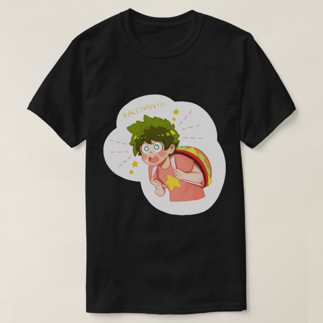 Deku freut sich, Kacchan zu sehen T-Shirt (Design vorne)