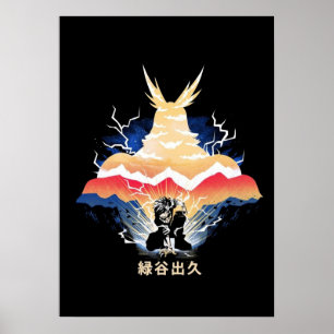 Deku vs. alle könnten eins für alle Helden Academy Poster