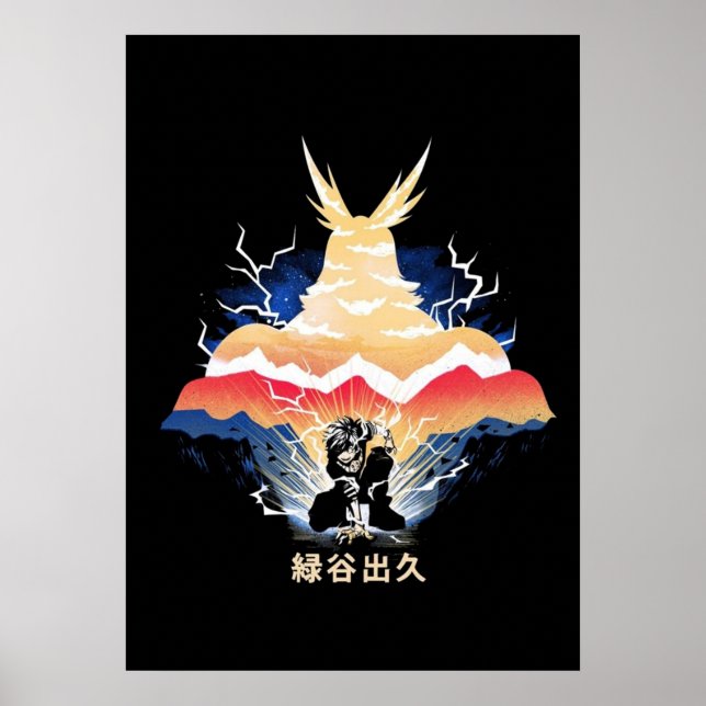 Deku vs. alle könnten eins für alle Helden Academy Poster (Vorne)