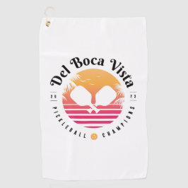 Del Boca Vista Pickleball Champions Golf Handtuch