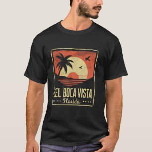 Del Boca Vista Retro Sunset Florida Vintag T-Shirt