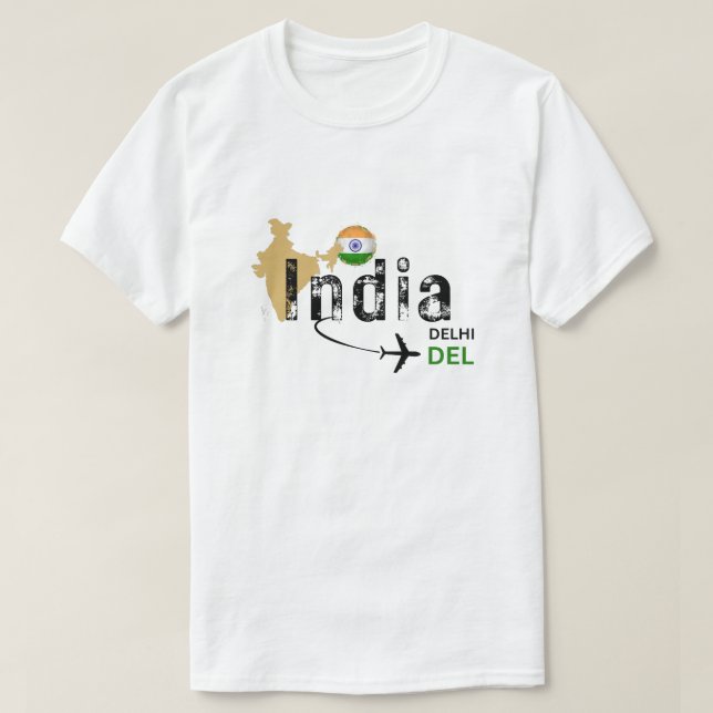 DEL Delhi Airport Code T Shirt (Design vorne)
