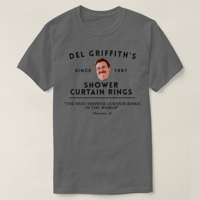 Del Griffiths Duschvorhang Rings Shermer IL Sinc T-Shirt (Design vorne)