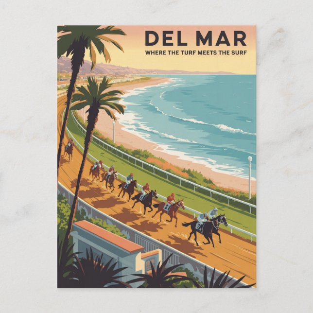 Del Mar California Postkarte (Vorderseite)