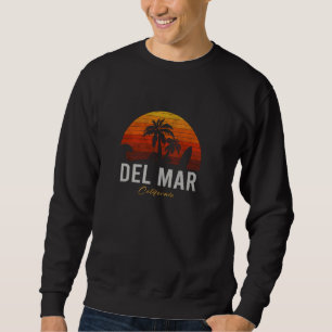 Del Mar California Retro Surfer Vintager Strand Sweatshirt