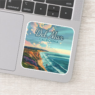 Del Mar California San Diego Beach Pacific Vintag Aufkleber