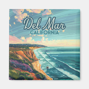 Del Mar Kalifornien San Diego Strand Pazifik Vinta Magnet