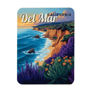Del Mar Kalifornien Vintage Strand - San Diego Magnet