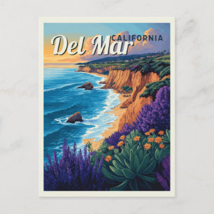 Del Mar Kalifornien Vintage Strand - San Diego Postkarte