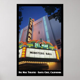 Del Mar-Theater, Plakat Santa Cruz 11x17