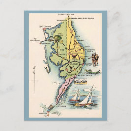 Del-Mar-Va Vintage Karte