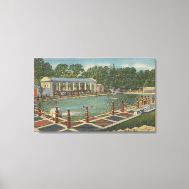 Del Monte, CA - The Roman Plunge im Hotel Leinwanddruck (Vorderseite)