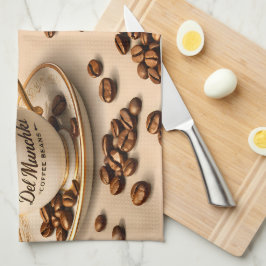 Del Munchie Kaffeebohnen im Vintage-Stil Tee Geschirrtuch
