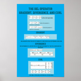 Del-Operator: Gradient, Divergenz und Rotation Poster