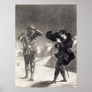 Delacroix - Das Gespenst auf der Terrasse (Akt I S Poster