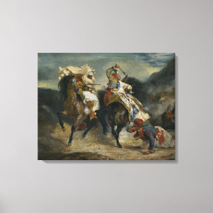 Delacroix Der Kampf der Giaour und Hassan Leinwanddruck