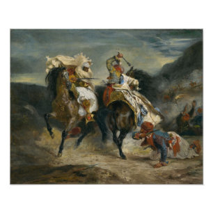 Delacroix Der Kampf des Giaour und Hassan Fotodruck