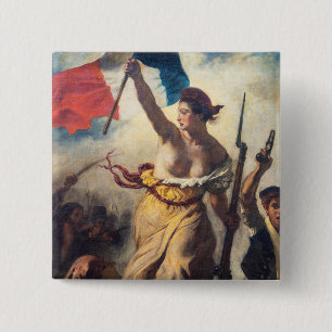 Delacroix - Die Freiheit führt das Volk Nahaufnahm Button