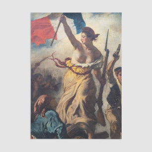 Delacroix - Die Freiheit führt das Volk Nahaufnahm Seidenpapier