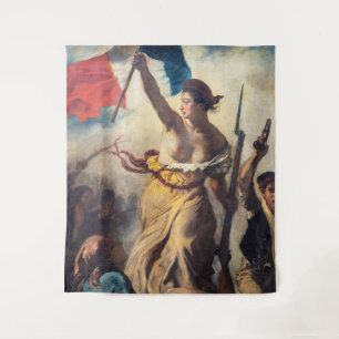 Delacroix - Die Freiheit führt das Volk Nahaufnahm Wandteppich