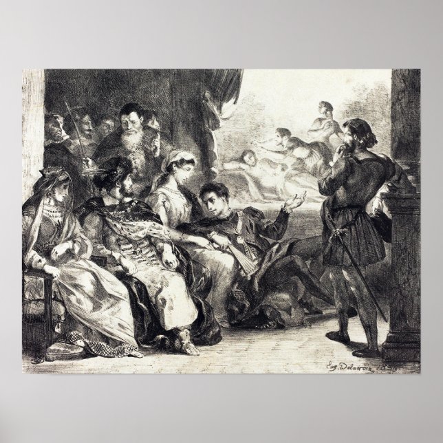 Delacroix - Die Vergiftung des Vaters des Hamlet ( Poster (Vorne)