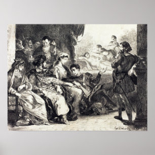 Delacroix - Die Vergiftung von Hamlets Vater (Akt… Poster