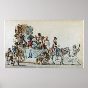 Delacroix - Dramatische Künstler auf einer Reise Poster