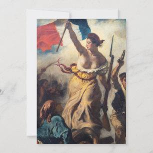 Delacroix - Freiheit, die die Menschen Nah nach ob Dankeskarte