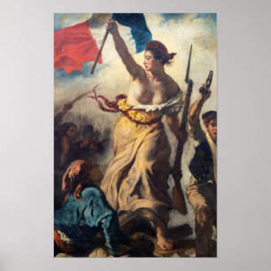 Delacroix - Freiheit, die die Menschen Nah nach ob Poster