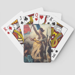 Delacroix - Freiheit führt das Volk Nahaufnahme Spielkarten