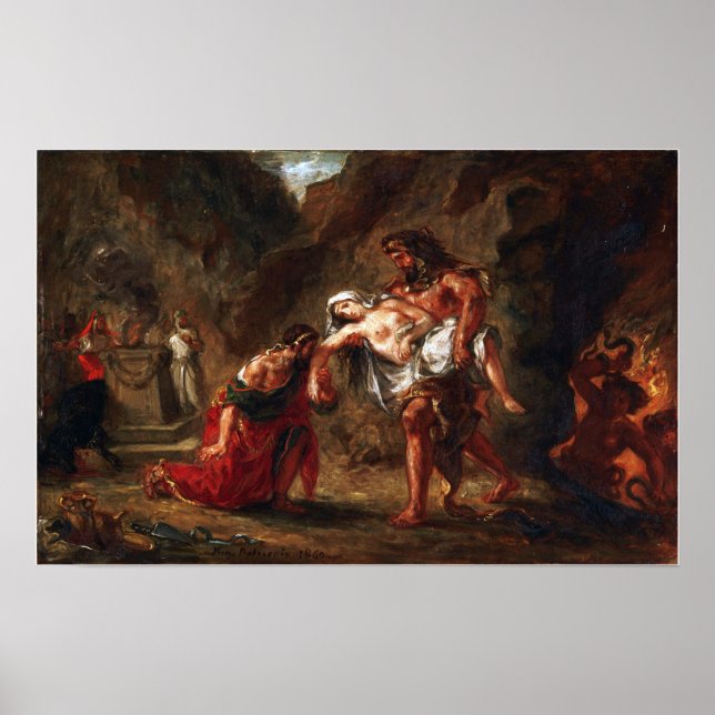 Delacroix - Herkules und Alcestis Poster (Vorne)