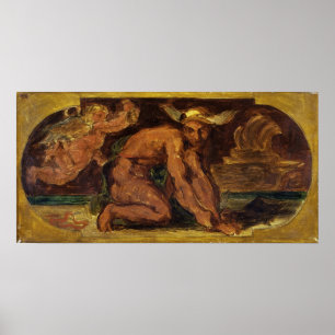 Delacroix - Merkur Skizze für den Friedenssaal Poster