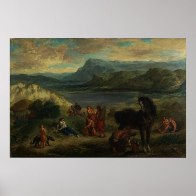 Delacroix - Ovide in Scythians 1859 Poster (Vorne)
