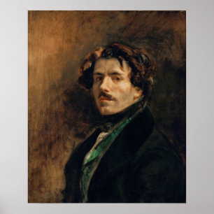 Delacroix - Porträt des Künstlers 1837 Poster
