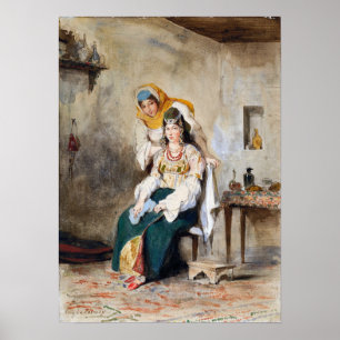 Delacroix - Saada Ehefrau von Abraham Ben Chimol u Poster