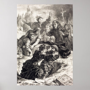 Delacroix - Weide und Berge im Grab von Op... Poster