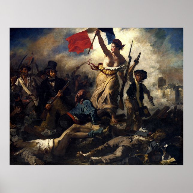 Delacroix's La Liberté Guidant le Peuple Poster (Vorne)