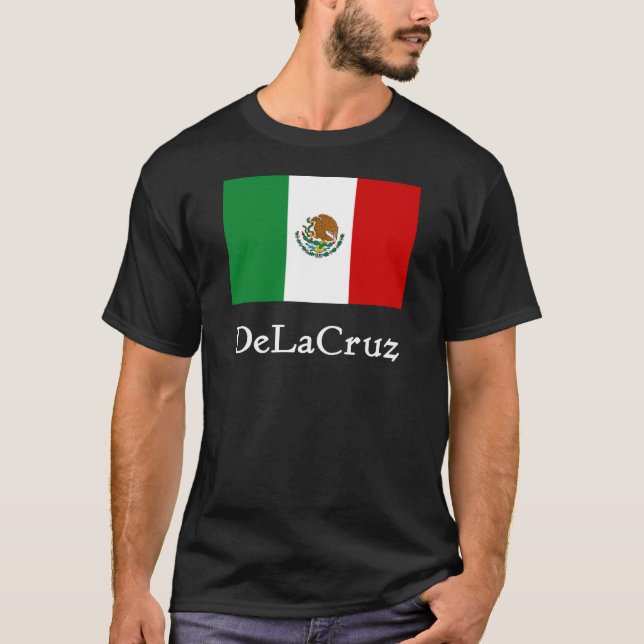 DeLaCruz mexikanische Flagge T-Shirt (Vorderseite)