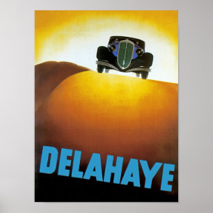 Delahay Automobil Anzeige Poster