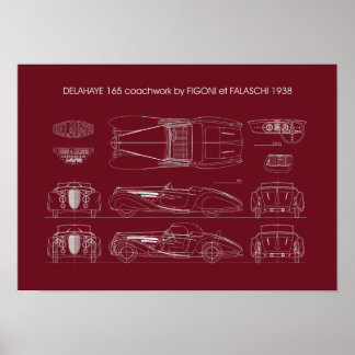 Delahaye 165 Figoni und Falaschi Poster