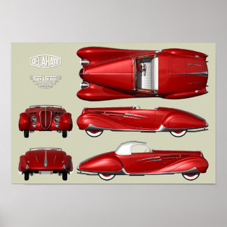 Delahaye 165 Figoni und Falaschi Poster