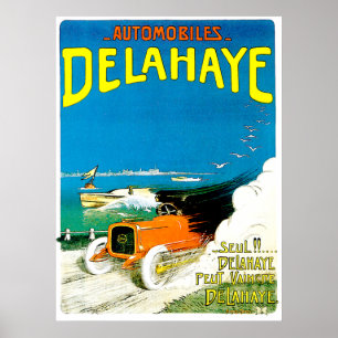 Delahaye Auto-Werbung. Poster