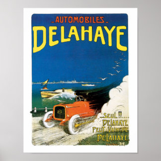 Delahaye Automobile Vintage und Art Poster