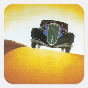 Delahaye-Automobilwerbung Quadratischer Aufkleber