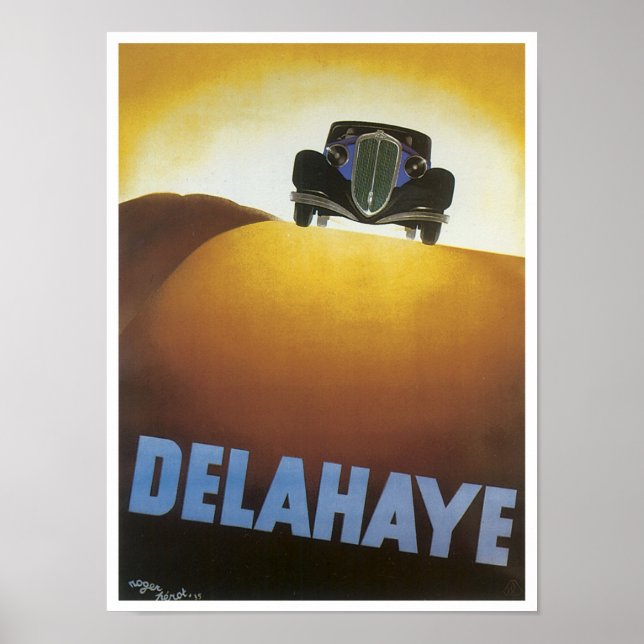 Delahaye Vintag Auto Poster (Vorne)