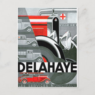 Delahaye ~ Vintage Automobilwerbung Postkarte