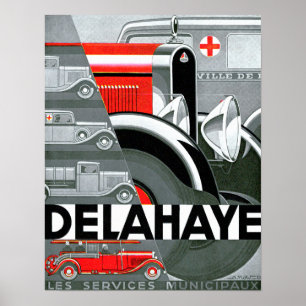 Delahaye ~ Vintage Kfz-Werbung Poster