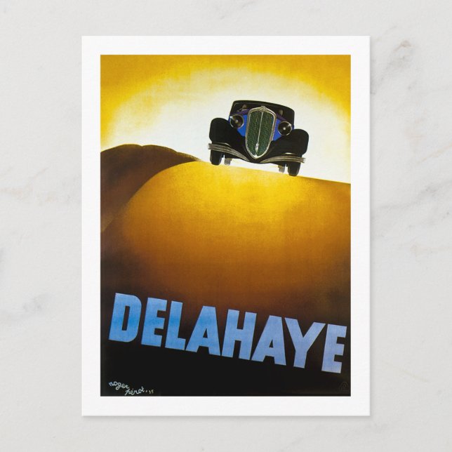 Delahaye - Vintage Werbung Postkarte (Vorderseite)