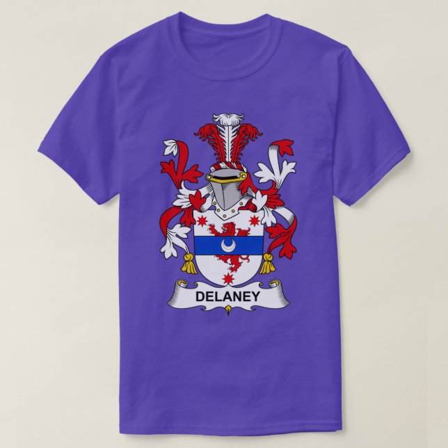 Delaney Coat of Arms Familienwappen T-Shirt (Design vorne)