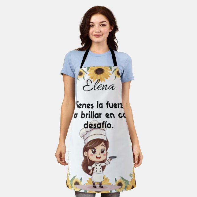 Delantal Apron diseño personalizable de girasol  Schürze (Getragen)